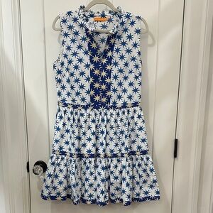 Oliphant Navy and White Star Pattern Dress